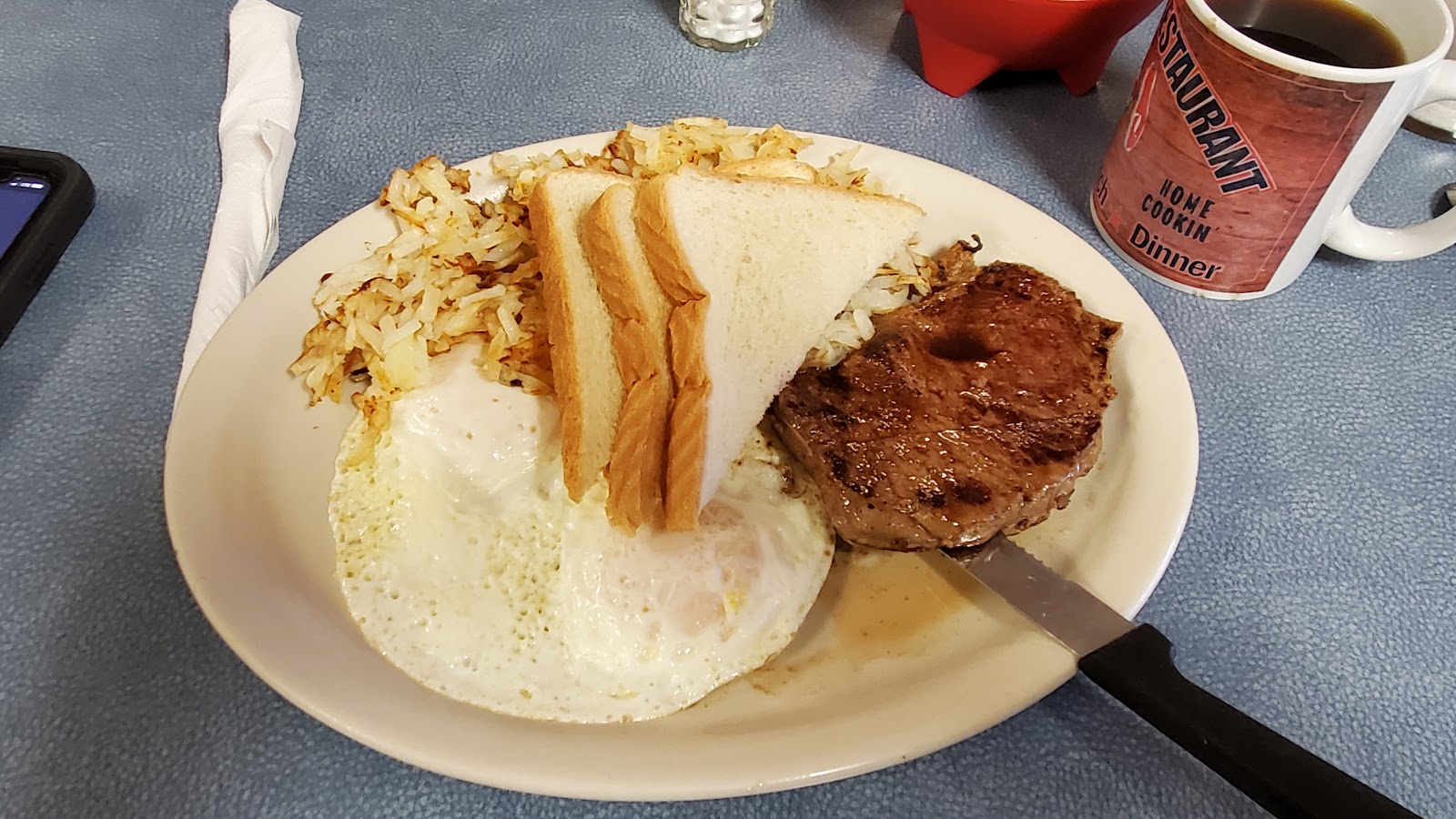 Inside Cow Palace restaurant in Gonzales, Texas